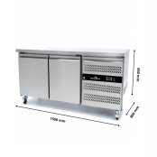 Table réfrigérée pâtissier Tropicalisée 2 portes PREMIUM / GOLDINOX