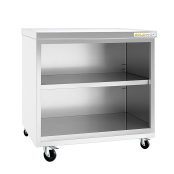 Meuble bas inox 800 x 600 mm sur roulettes PREMIUM / GOLDINOX