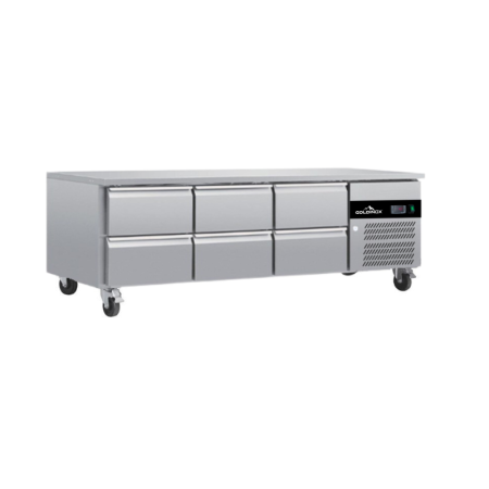 Soubassement réfrigérée Tropicalisée 6 tiroirs (6 x GN 1/1) IDEAL / GOLDINOX