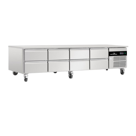 Soubassement réfrigérée Tropicalisée 8 tiroirs (8 x GN 1/1) IDEAL / GOLDINOX