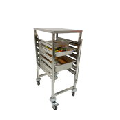Chariot à échelles inox GN 1/1 - 6 niveaux avec plateau IDEAL / GOLDINOX