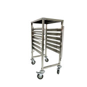 Chariot à échelles inox GN 1/1 - 6 niveaux avec plateau IDEAL / GOLDINOX