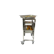 Chariot à échelles inox GN 1/1 - 6 niveaux avec plateau IDEAL / GOLDINOX