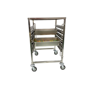 Chariot à échelles inox GN 2/1 - 6 niveaux avec plateau PREMIUM / GOLDINOX
