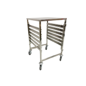 Chariot à échelles inox GN 2/1 - 6 niveaux avec plateau IDEAL / GOLDINOX