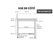 Table inox 1600 x 700 mm adossée avec 2 étagères / GOLDINOX Table inox 1600 x 700 mm adossée avec 2 étagères / GOLDINOX