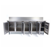 Table réfrigérée adossée Tropicalisée 4 portes PREMIUM / GOLDINOX