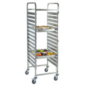 Chariot à échelles inox GN 2/1 - 15 niveaux avec plateau PREMIUM / GOLDINOX