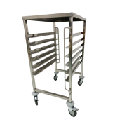 Chariot à échelles pâtissier inox 600 x 400 mm - 6 niveaux avec plateau PREMIUM / GOLDINOX