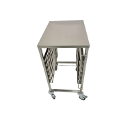Chariot à échelles pâtissier inox 600 x 400 mm - 6 niveaux avec plateau PREMIUM / GOLDINOX