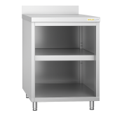 Meuble bas inox 600 x 700 mm adossée PREMIUM / GOLDINOX