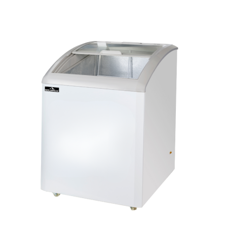 Congélateur coffre vitré 125 Litres (615 x 675 x 830 mm) sur roulettes PREMIUM / GOLDINOX