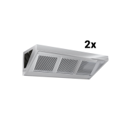 Hotte murale sans moteur 2900 x 900 x 400 mm avec éclairage, filtre et robinet de vidange PREMIUM / GOLDINOX