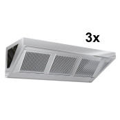Hotte murale sans moteur 5500x700x450 mm avec éclairage, filtre et robinet de vidange PREMIUM / GOLDINOX