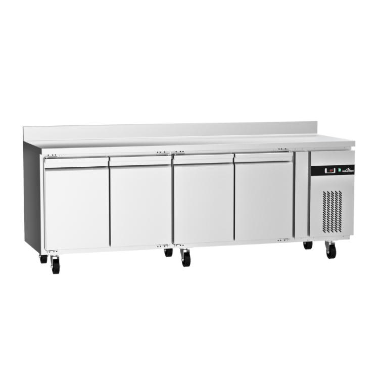 Table réfrigérée adossée Tropicalisée 4 portes PREMIUM - GOLDINOX