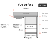 Plonge lave-vaisselle inox 1 bac - 1200 x 600 mm égouttoir gauche ECO / GOLDINOX