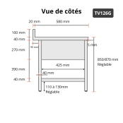 Plonge lave-vaisselle inox 1 bac - 1200 x 600 mm égouttoir gauche ECO / GOLDINOX