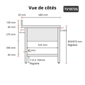 Plonge lave-vaisselle inox 2 bacs - 1800 x 700 mm égouttoir gauche ECO / GOLDINOX
