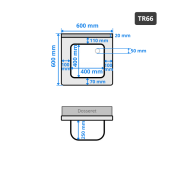Plonge inox 600x600 avec 1 bac IDEAL - GOLDINOX