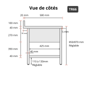 Plonge inox 600x600 avec 1 bac IDEAL - GOLDINOX