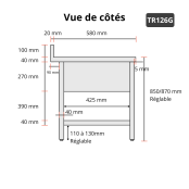 Plonge inox 1 bac - 1200 x 600 mm égouttoir gauche ECO / GOLDINOX