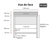 Plonge inox 1 bac - 1200 x 600 mm égouttoir gauche ECO / GOLDINOX