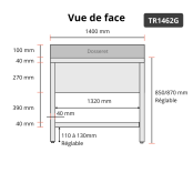 Plonge inox 1400x600 mm avec 2 bacs à droite et égouttoir à gauche IDEAL - GOLDINOX