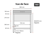 Plonge inox 1 bac - 800 x 700 mm ECO / GOLDINOX 
