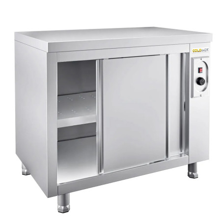 Meuble bas inox chauffant 1200 x 700 mm / GOLDINOX