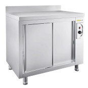 Meuble bas inox chauffant 1200 x 700 mm adossée ECO / GOLDINOX