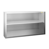 Placard mural inox 1500x400 mm - Hauteur 800 mm ouvert PREMIUM - GOLDINOX