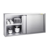 Placard mural inox 2000x400 mm - Hauteur 800 mm ouvert IDEAL - GOLDINOX