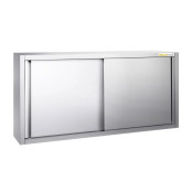 Placard mural inox 2000x400 mm - Hauteur 800 mm ouvert IDEAL - GOLDINOX