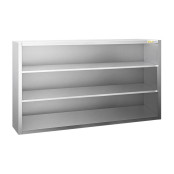 Placard mural inox 1600x400 mm - Hauteur 1000 mm avec portes coulissantes PREMIUM - GOLDINOX