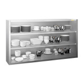Placard mural inox 1600x400 mm - Hauteur 1000 mm avec portes coulissantes PREMIUM - GOLDINOX