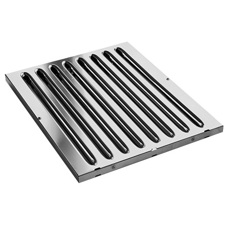 Filtre à choc en inox 395x395x20mm pour modèle TH profondeur 700mm PREMIUM - GOLDINOX