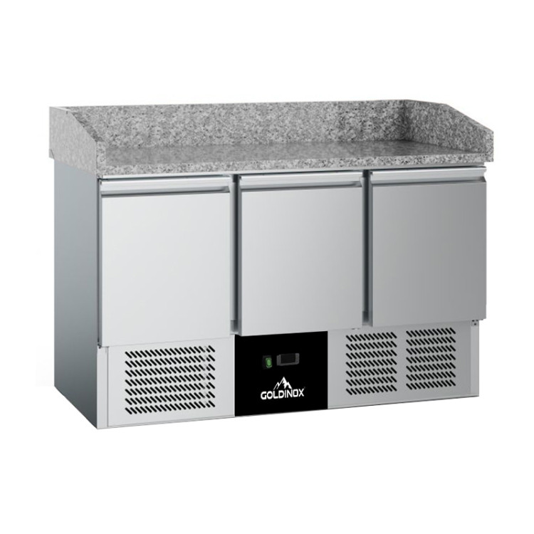 Meuble à pizza réfrigéré 3 portes compact IDEAL - GOLDINOX