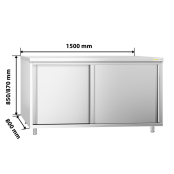 Meuble bas inox 1500 x 800 mm PREMIUM / GOLDINOX