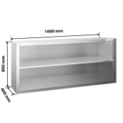 Placard mural inox 1600x400 mm - Hauteur 800 mm ouvert IDEAL - GOLDINOX Placard mural inox 1600x400 mm - Hauteur 800 mm ouvert IDEAL - GOLDINOX