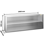 Placard mural inox 2000x400 mm - Hauteur 800 mm ouvert IDEAL - GOLDINOX Placard mural inox 2000x400 mm - Hauteur 800 mm ouvert IDEAL - GOLDINOX