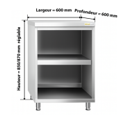 Meuble bas inox 600 x 600 mm PREMIUM / GOLDINOX Meuble bas inox 600 x 600 mm PREMIUM / GOLDINOX