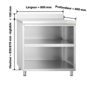 Meuble bas inox 800 x 600 mm adossée PREMIUM / GOLDINOX Meuble bas inox 800 x 600 mm adossée PREMIUM / GOLDINOX