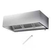 Hotte murale sans moteur 1000x900x450 mm avec éclairage, filtre et robinet de vidange PREMIUM / GOLDINOX