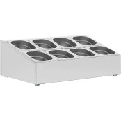 Support bacs GN en acier inoxydable (8 x GN 1/6) PREMIUM - GOLDINOX