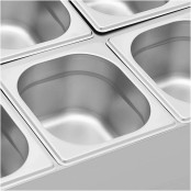 Support bacs GN en acier inoxydable (8 x GN 1/6) PREMIUM - GOLDINOX