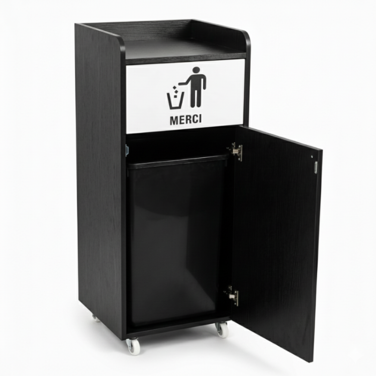 Poubelle snack en bois 100L