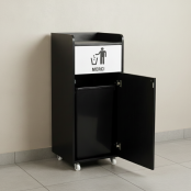 Lot de 2 Poubelles snack en bois 100L