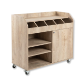 Desserte de service professionnelle en bois Chêne clair PREMIUM - GOLDINOX