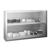 Placard mural inox 1200x400 mm - Hauteur 1000 mm avec portes coulissantes PREMIUM - GOLDINOX