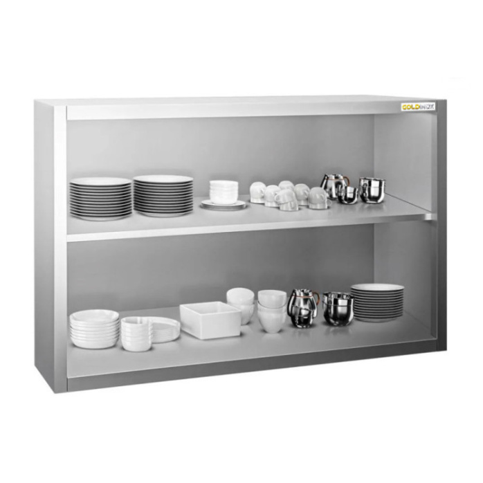 Placard mural inox 1200x400 mm - Hauteur 1000 mm ouvert PREMIUM - GOLDINOX